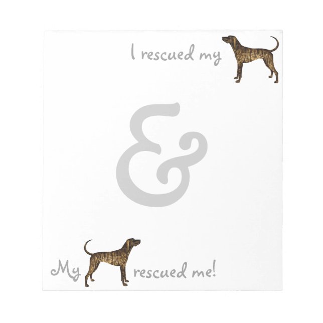 Rescue Plott Hound Notepad (Front)