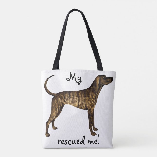 Rescue Plott Hound Tote Bag (Back)