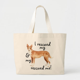 Rescue Portuguese Podengo Large Tote Bag
