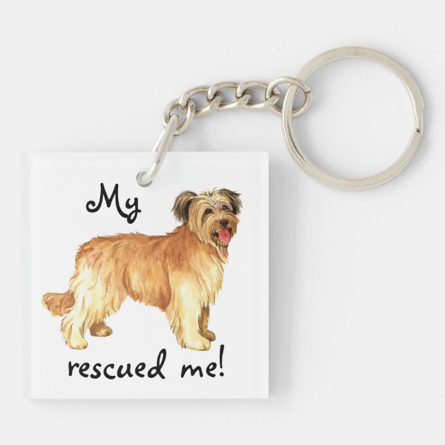 Rescue Pyrenean Shepherd Keychain (Back)
