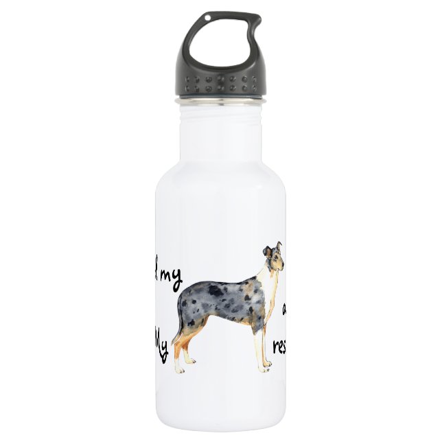 Rescue Smooth Collie 532 Ml Water Bottle (Front)