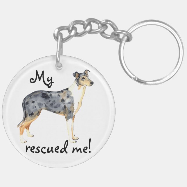 Rescue Smooth Collie Keychain (Back Left)