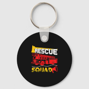 Rescue Squad Lifesaver Fireman Gift Proud Firefigh Keychain