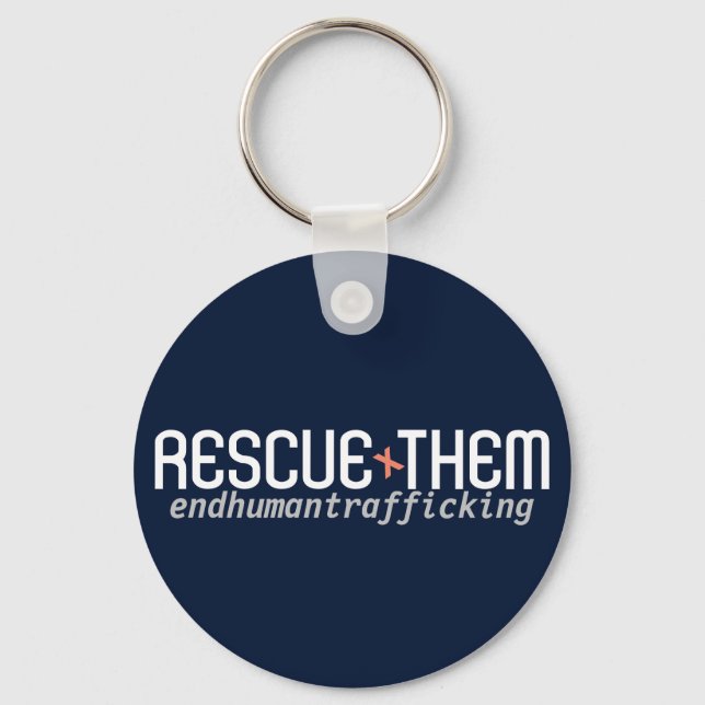 Rescue Them: End Human trafficking Keychain (Front)