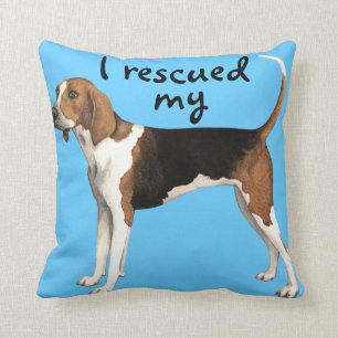 Rescue Treeing Walker Coonhound Throw Pillow
