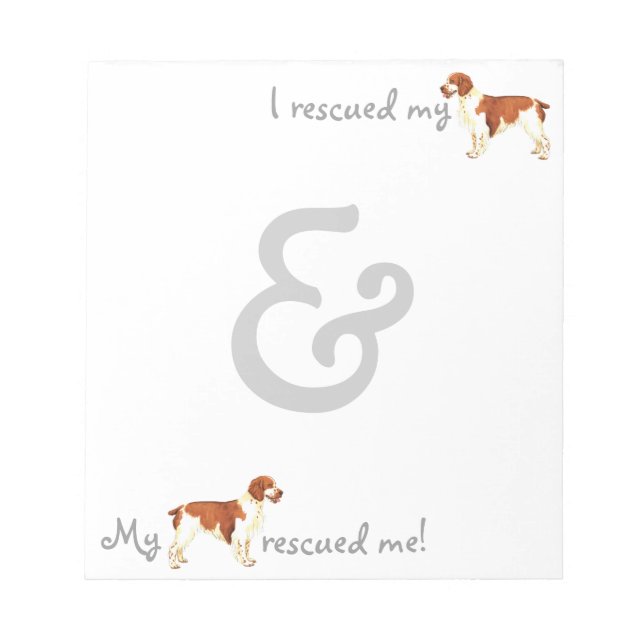 Rescue Welsh Springer Spaniel Notepad (Front)
