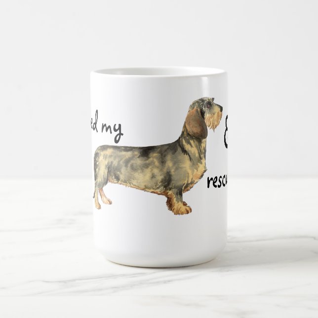 Rescue Wirehaired Dachshund Coffee Mug (Center)