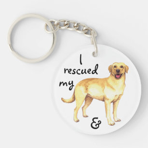 Rescue Yellow Lab Keychain