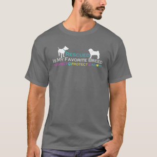 Rescued is Favourite Breed dark shirt