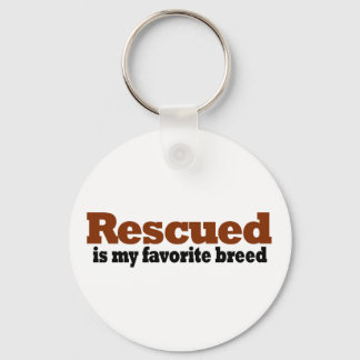 Rescued Is My Favourite Breed Keychain