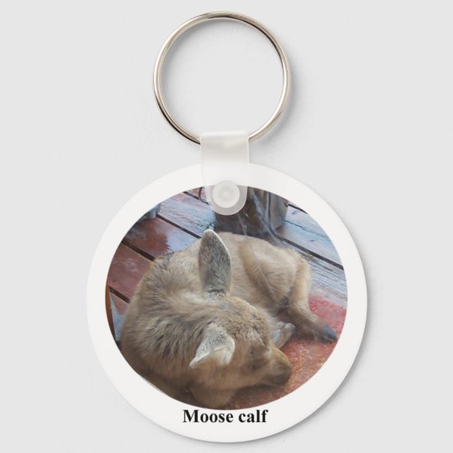 Rescued Moose Calf Keychain (Front)