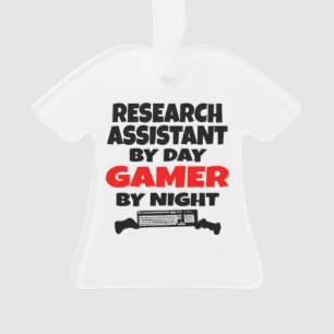 Research Assistant by Day Gamer by Night Ornament