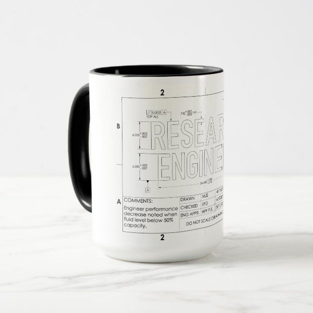 Research Engineer Gift Mug (Front Left)