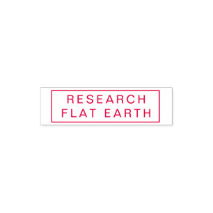 RESEARCH FLAT EARTH RED INK STAMP