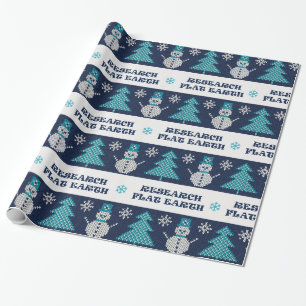 RESEARCH FLAT EARTH XMAS Gifts Wrapping Paper v.2