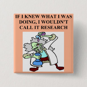 research  joke 2 inch square button