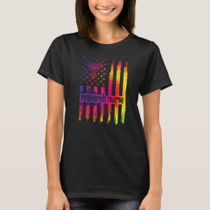 Research Nurse Us Flag Research Nursing T-Shirt