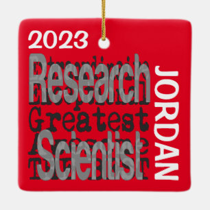 Research Scientist Extraordinaire Ceramic Ornament