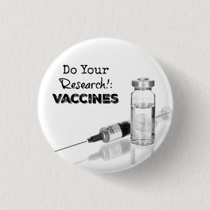Research vaccines 1 inch round button