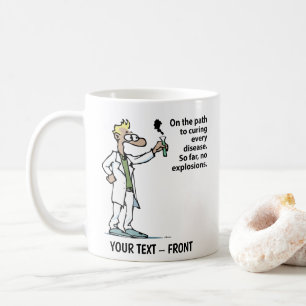 Researcher Cartoon Man Coffee Mug