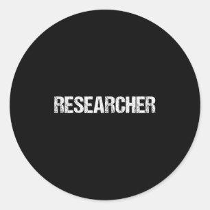 Researcher Simple Title  Classic Round Sticker