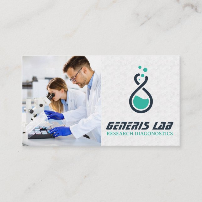 Researchers Working in The Lab Business Card (Front)