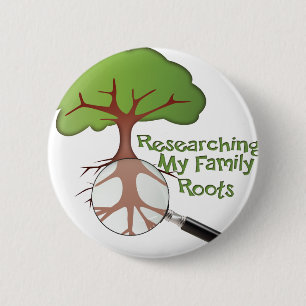Researching my Family Roots 2 Inch Round Button
