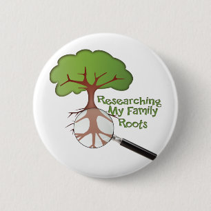 Researching my Family Roots 2 Inch Round Button