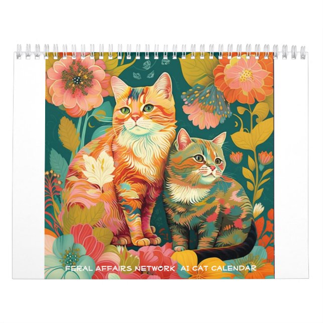 Réseau des affaires fériées AI Cat Calendrier (Protection)