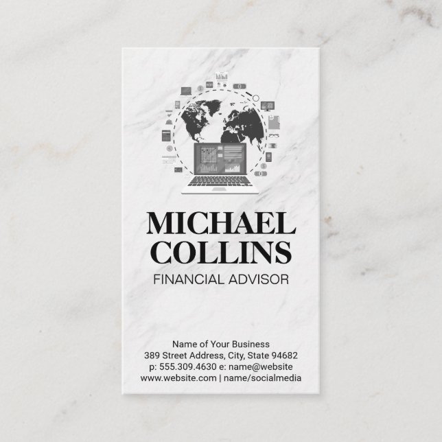 Réseau informatique | Carte mondiale de Data Analy (Devant)