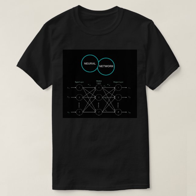 Réseau neuronal Noir Classique TShirt (Design devant)