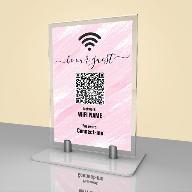 Réseau Wifi | Code QR | Soyez Notre Carte De Table (Créateur téléchargé)