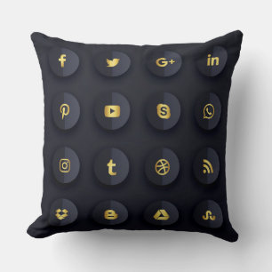 Réseaux sociaux Coussin décoratif