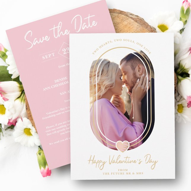 Reserva La Fecha Arch Effect Pink Heart Happy Vale Save The Date (Creator Uploaded)