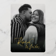 Reserva la Fecha en Moderno Blanco y Negro