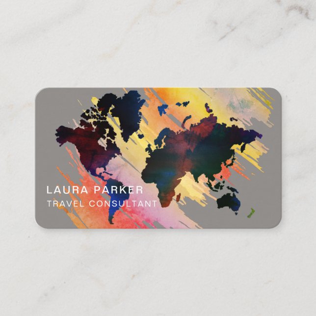 Réservation de tourisme de carte du monde (Devant)