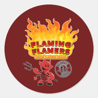 Reservation Dogs Flaming Flamers Logo Classic Round Sticker