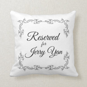 Reservations for Jerry Yan and his wife Throw Pillow