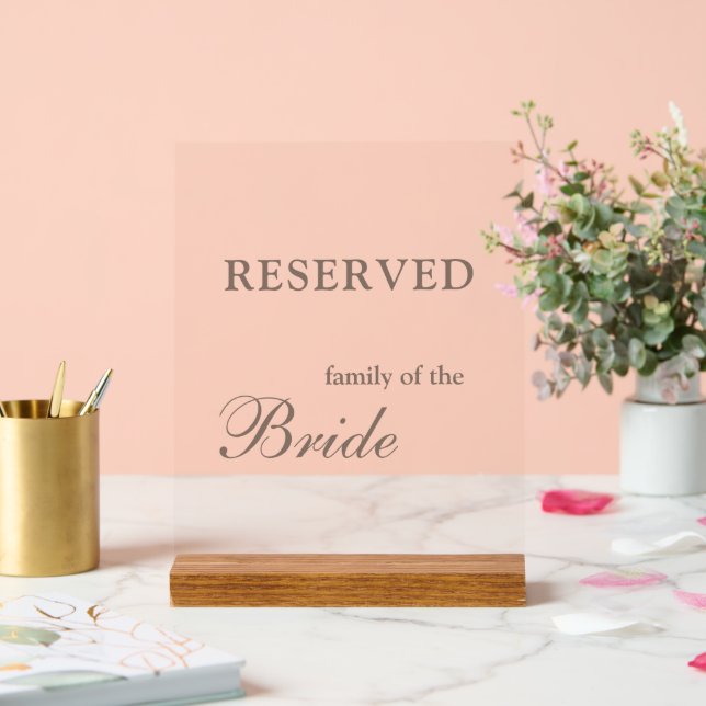 Réservé pour le panneau de table de famille (Mariage)