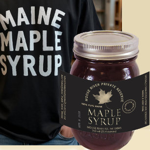 Réserve privée Étiquette noir Artisan Sirop d'érab