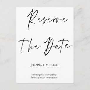 Reserve the Date New Wedding Date Announcement Postcard