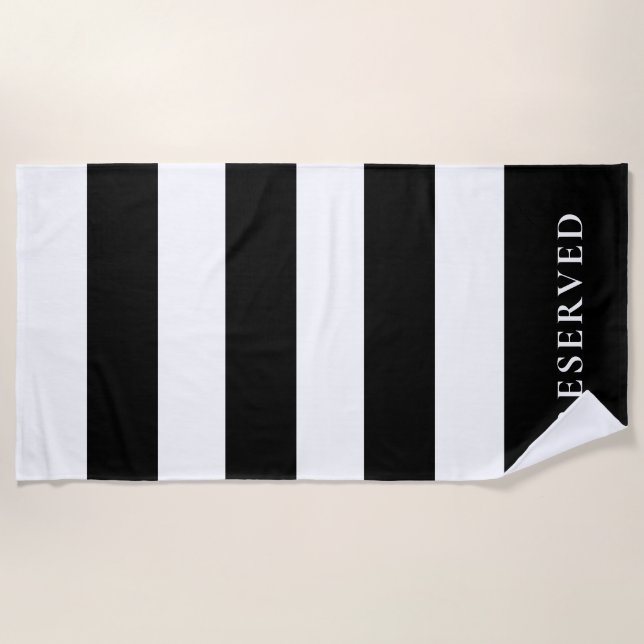 RESERVED BEACH TOWEL | Striped Beach Towel | Large (Front)