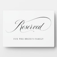 Reserved | Black and White Ornate Script Wedding