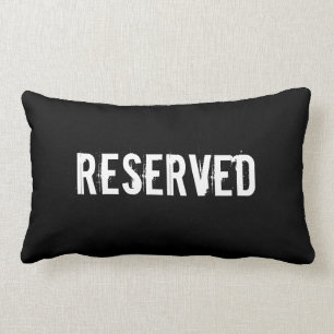 Reserved Cushion / Pillow in Grunge Black