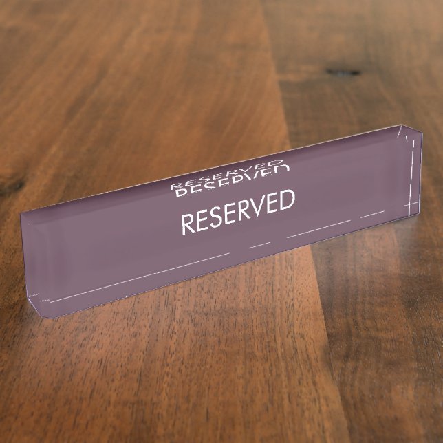Reserved, customize, change name text eggplant nameplate (Side)