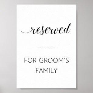 Reserved for Grooms Family Sign - Alejandra