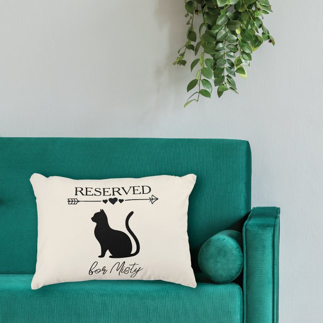 Reserved For the Cat Monogram Accent Pillow (Creator Uploaded)