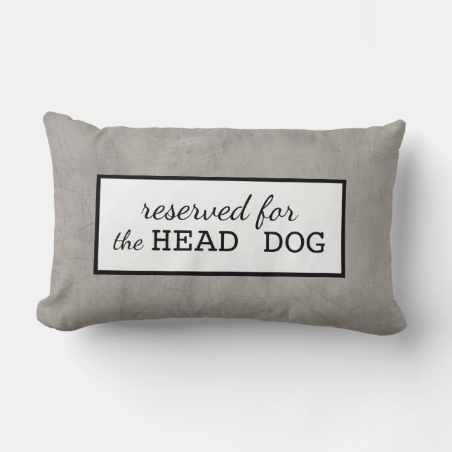 reserved for the dog pillow grey and white (Front)