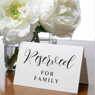 Reserved For Wedding Reception Engagement Party Card