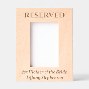 Reserved Mother of Bride Photo Memorial Wedding Etched Frames